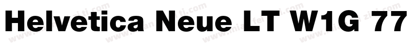 Helvetica Neue LT W1G 77 Bold conde字体转换
